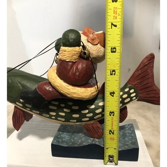 House Of Hatten Santa On Fish Figurine By Rodney Weeseberg 10" - Picture 9 of 10